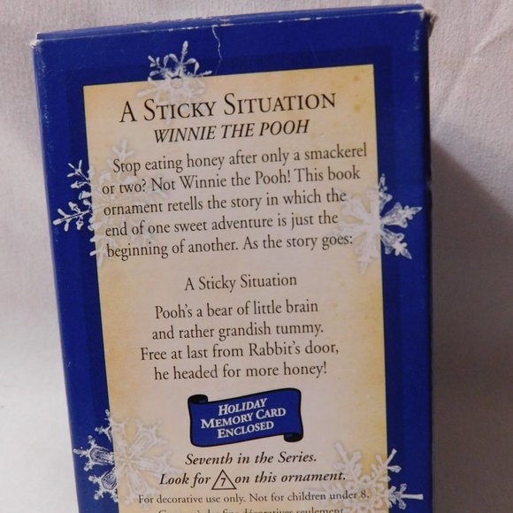 Hallmark Winnie The Pooh A sticky Situation Ornament Collector's Series 2004 - Picture 2 of 9
